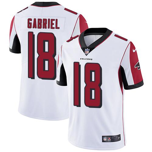 Nike Falcons #18 Taylor Gabriel White Youth Stitched NFL Vapor Untouchable Limited Jersey - Click Image to Close